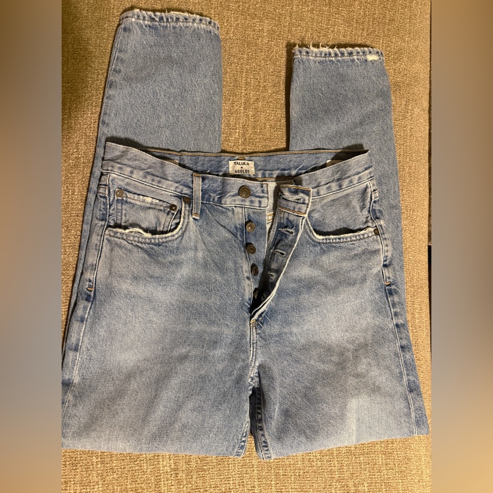 Agolde High Rise Women Jeans in Light Blue